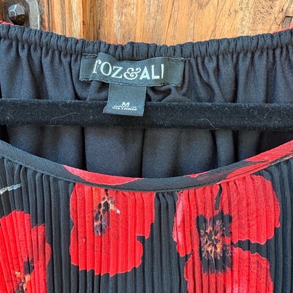 Roz & Ali Black Black and Red Poppy M - Picture 2 of 9